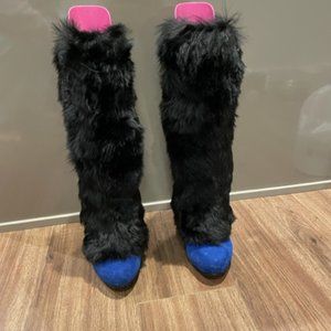 Giuseppe Zanotti Fur Women Boots, Mink Fur, Brand new, size 8.5-9, heeled boots